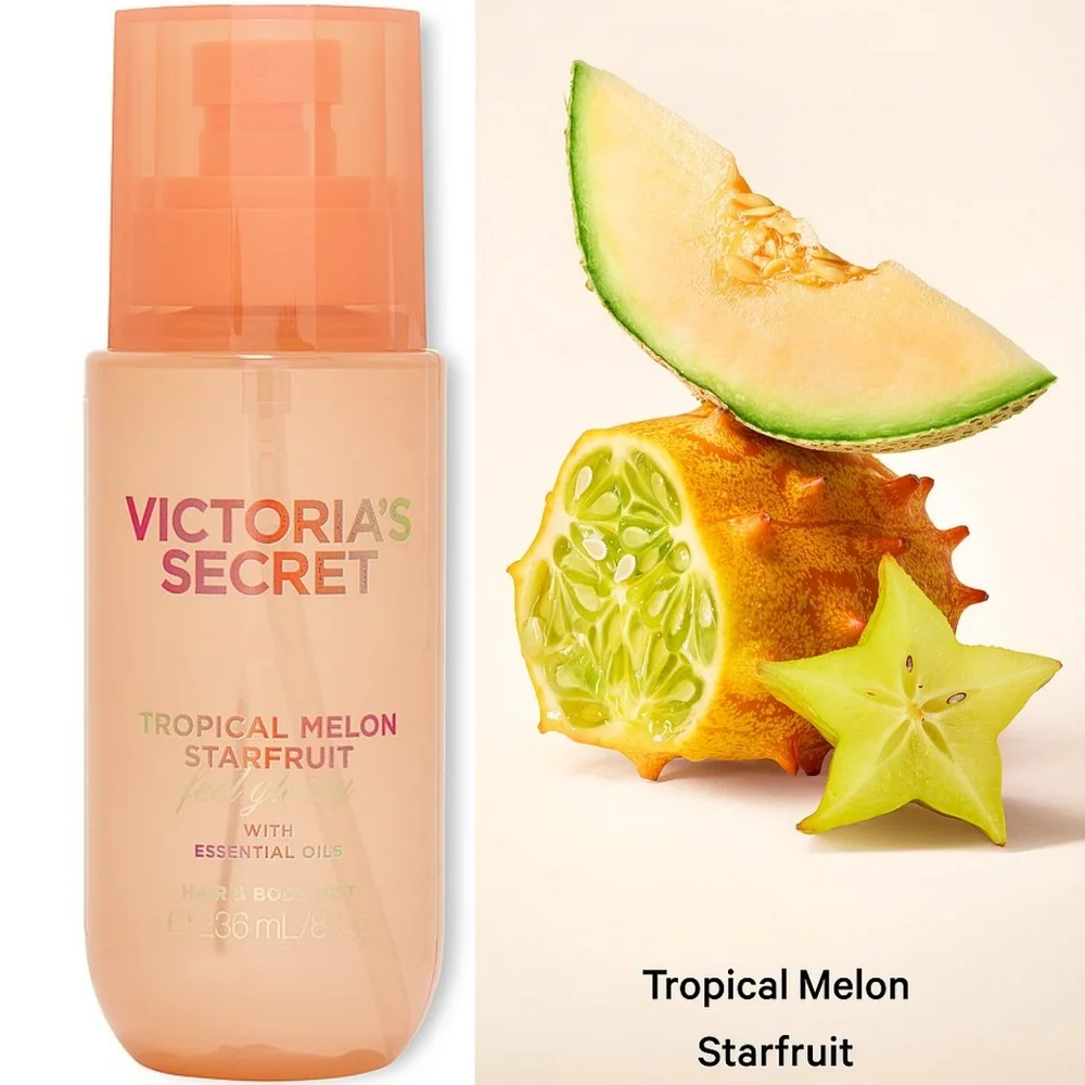 Victoria's Secret Tropical Melon Starfruit 5 Piece Body Care Set New RARE